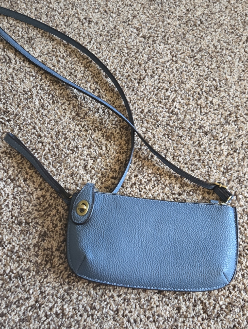 Boutique Style Blue Leather Crossbody Bag - Classic Minimalist Style